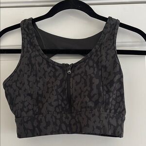 Varley Black leopard print sports Bra with